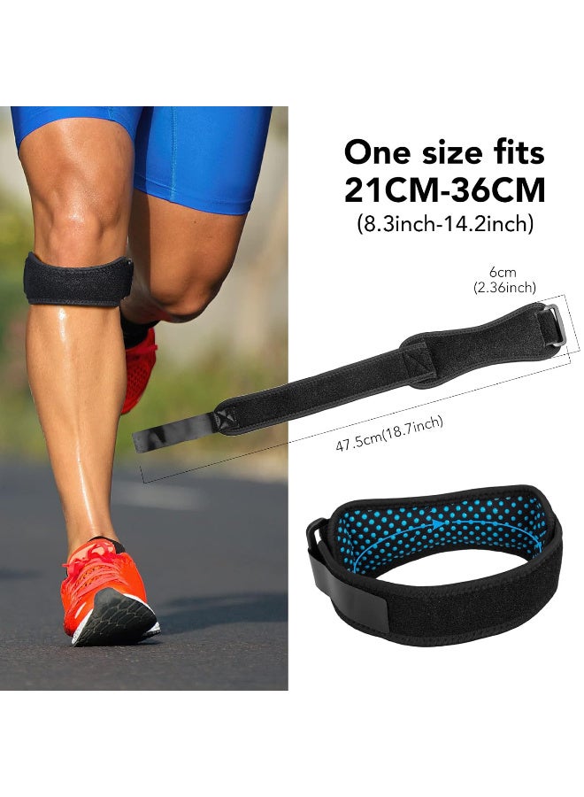 JOUDIYA 2 Pack Patella Tendon Knee Strap, Knee Support Brace Anti-slip with Silicone Pad for Running, Hiking, Football, Volleyball, Tennis - Image 2